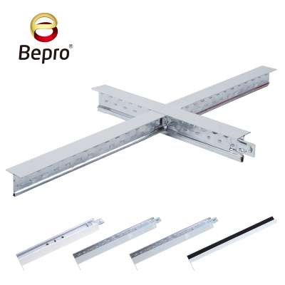 White flat end alloy t bar suspended ceiling grid